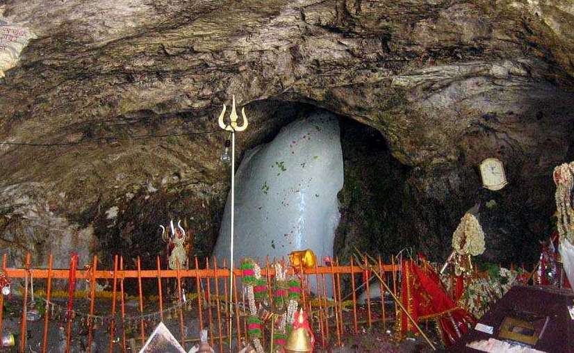 Ice Shiva Lingam inside Amarnath Cave