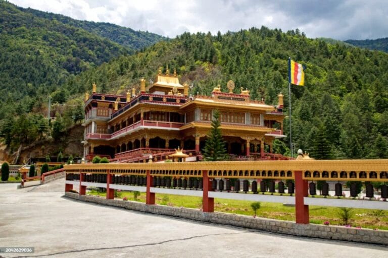 Colorful Buddhist Monastery in Dharamshala Himachal Pradesh