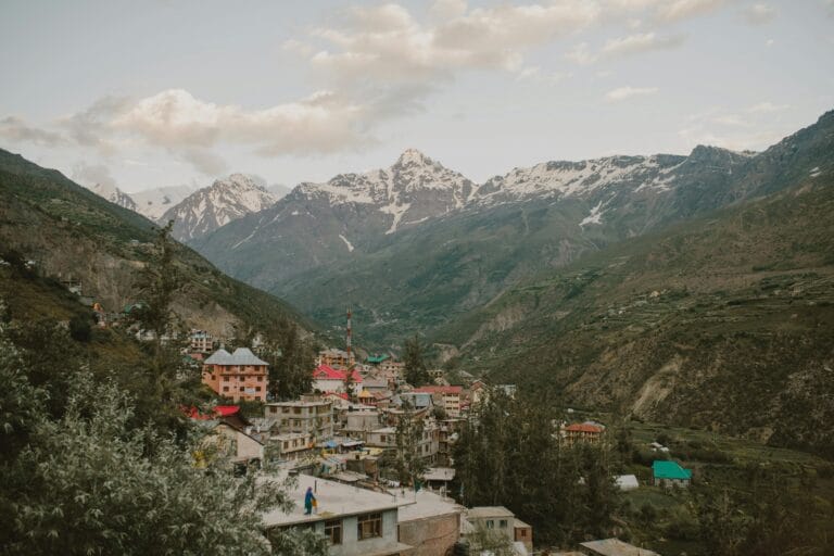 Scenic mountain landscape of Solang Valley Manali Himachal Pradesh