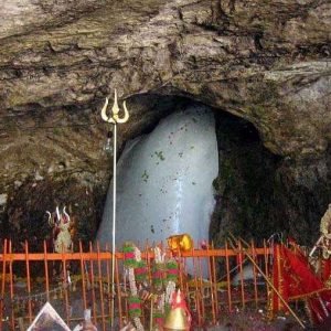 Ice Shiva Lingam inside Amarnath Cave